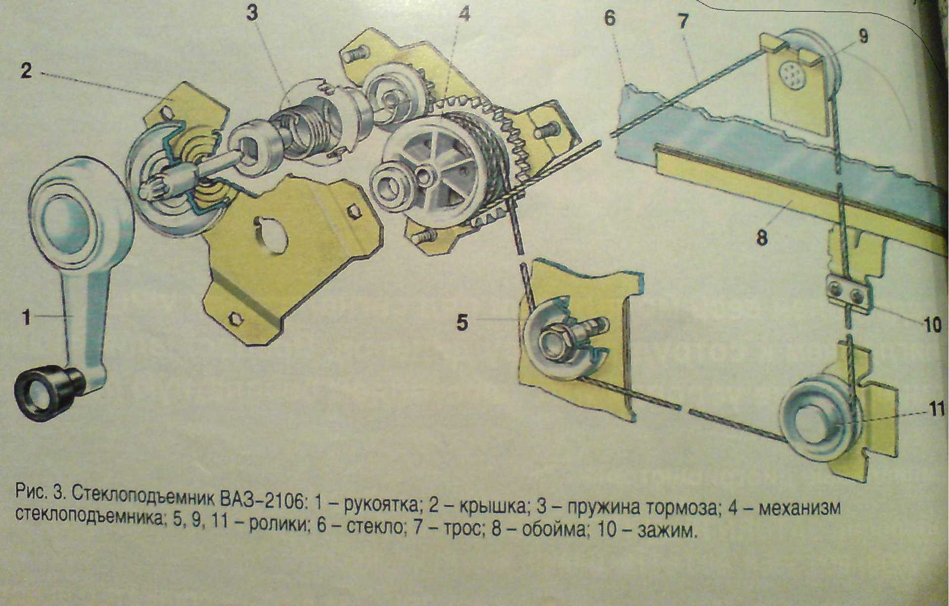 Схема стеклоподъемников на ваз 2107