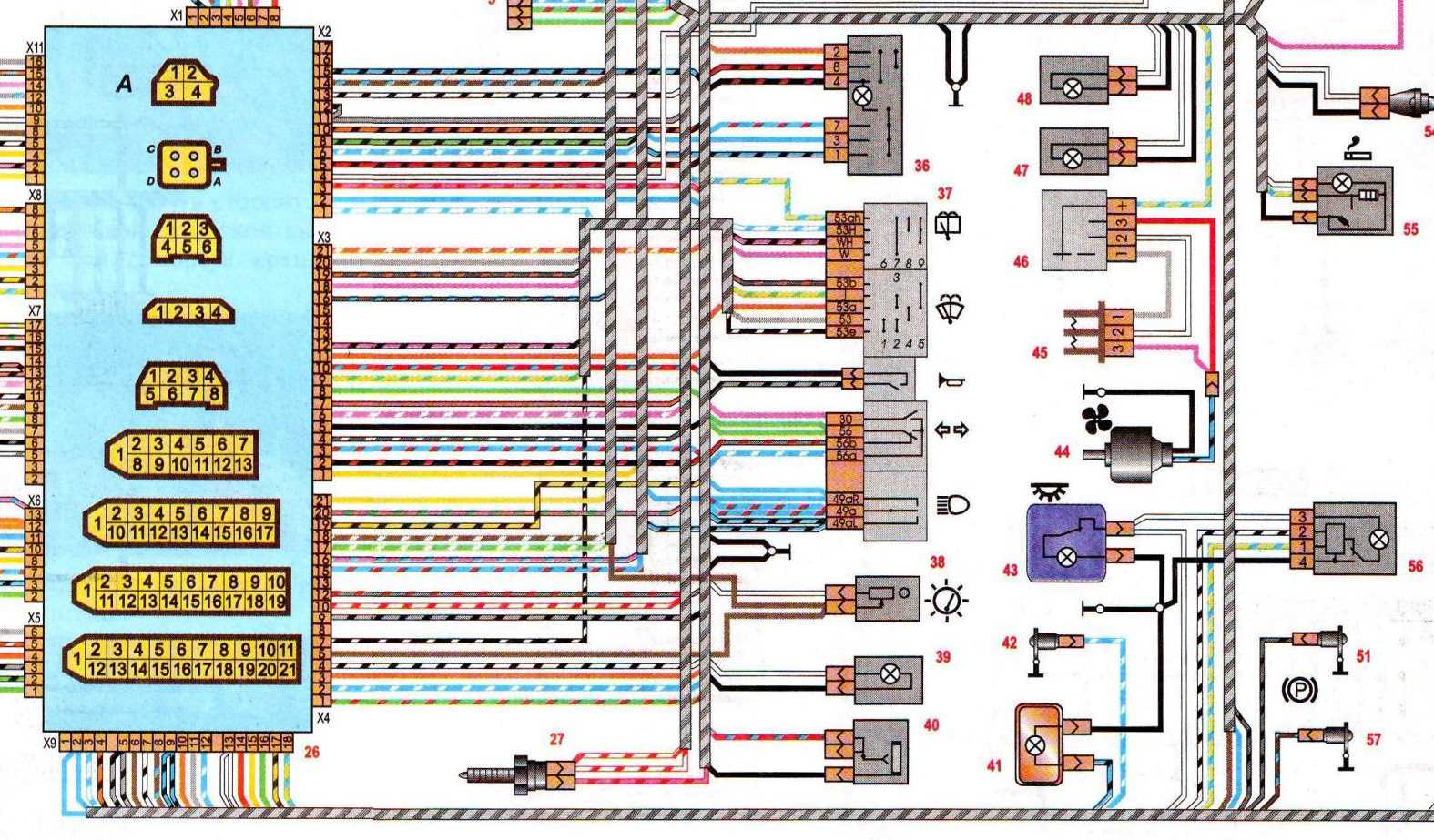 Электросхема ваз 2114 с двигателем инжектор 8 и 16 клапанов: схема и замена электрооборудования, электропроводки и блока предохранителей