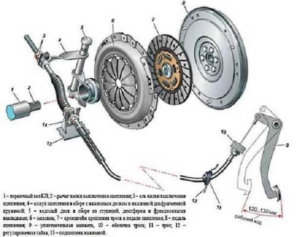 Регулировка сцепления автомобиля ваз 2114 (2113, 2115)
